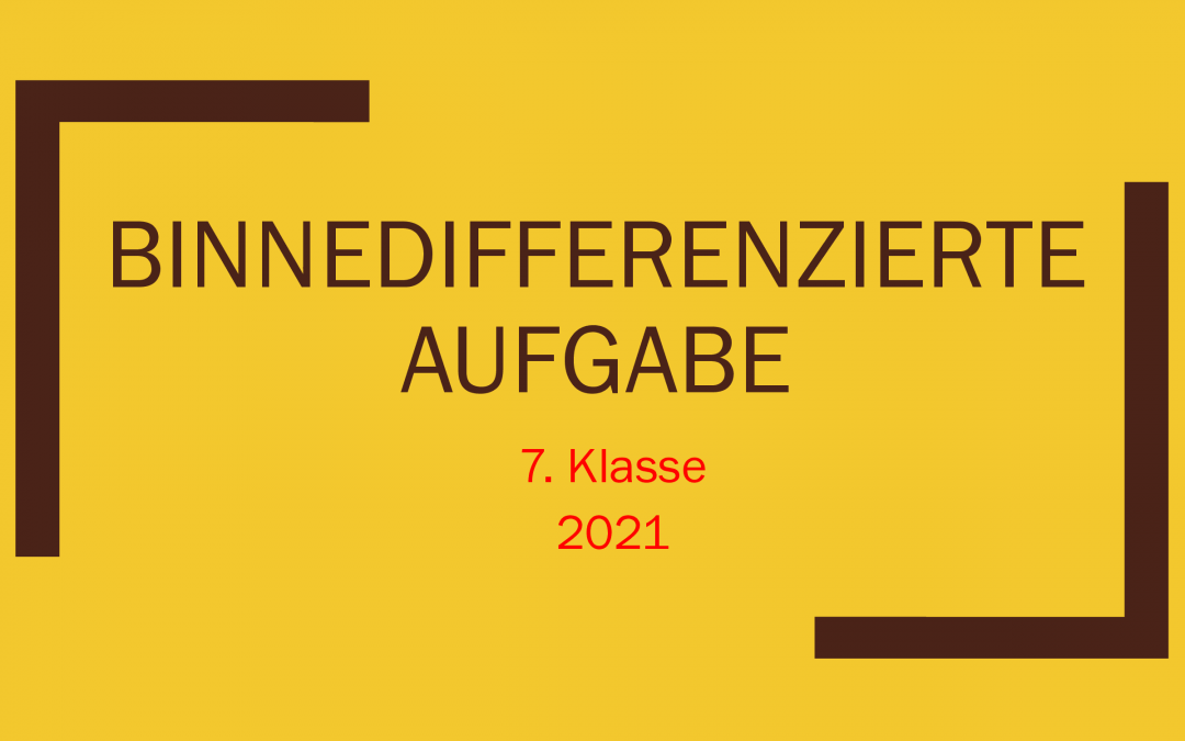 BINNEDIFFERENZIERTE AUFGABE