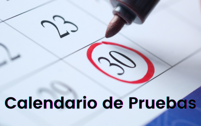 Calendarios de Pruebas 2º semestre
