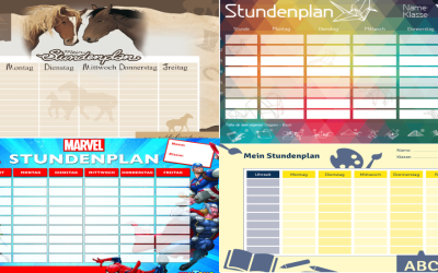 Bunte Stundenpläne