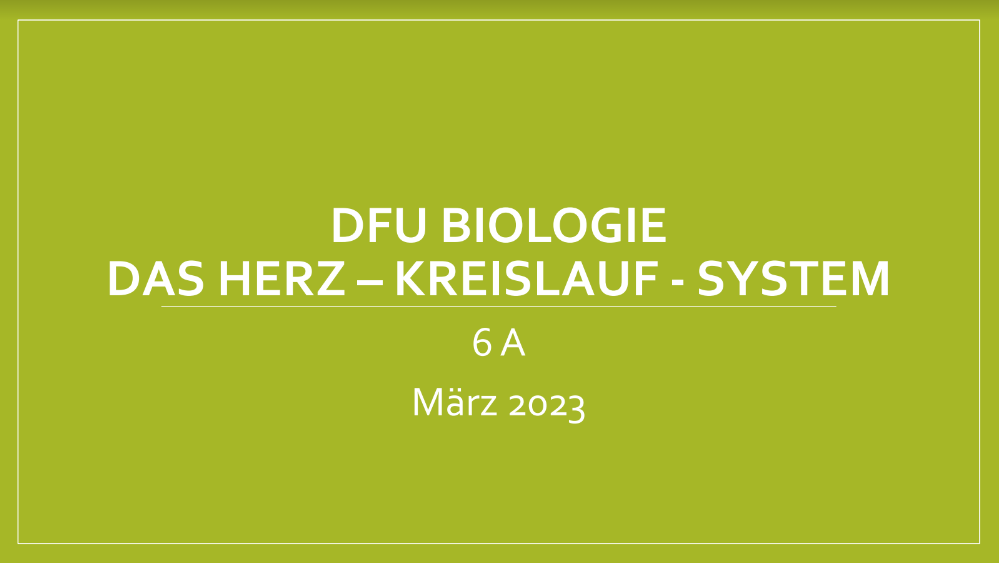 DFU Biologie in der 6A